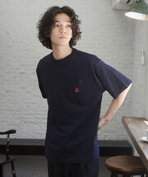 TOWNCRAFT（タウンクラフト）の「TOWNCRAFT（タウンクラフト）別注ロゴプリントTシャツ（Tシャツ/カットソー・メンズ・ホワイト/ネイビー/ダークブラウン・M/XL/L）」の21枚目の写真