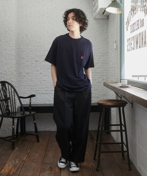 TOWNCRAFT（タウンクラフト）の「TOWNCRAFT（タウンクラフト）別注ロゴプリントTシャツ（Tシャツ/カットソー・メンズ・ホワイト/ネイビー/ダークブラウン・M/XL/L）」の12枚目の写真