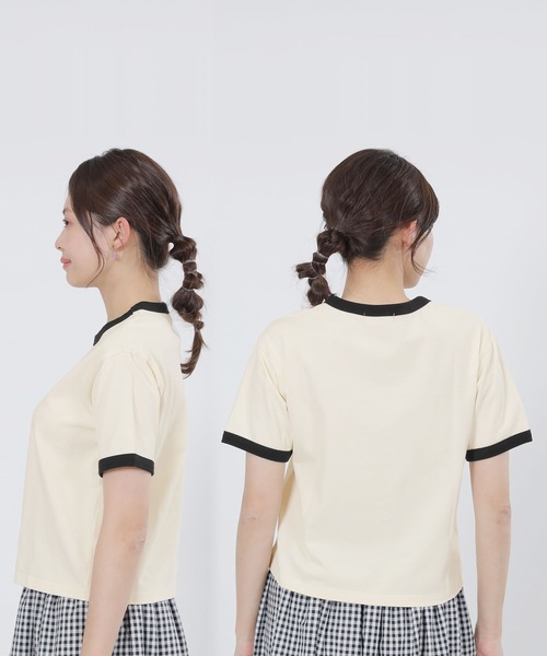 MARY QUANT（マリークワント）の「デイジーリンガー Tシャツ（Tシャツ/カットソー・レディース・オレンジ/ブラック/アイボリー/ブルー/ライトグリーン・M）」の12枚目の写真