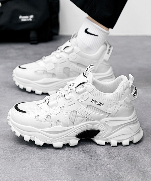 BENDER TOKYO（ベンダートウキョウ）の「コリアン アグリシューズ 厚底 ダッドスニーカー（スニーカー・メンズ・ブラック系その他/ブラック/ホワイト・25/26/27）」の2枚目の写真