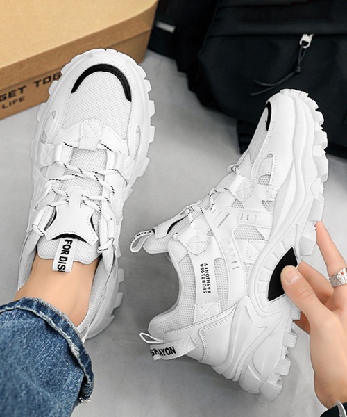 BENDER TOKYO（ベンダートウキョウ）の「コリアン アグリシューズ 厚底 ダッドスニーカー（スニーカー・メンズ・ブラック系その他/ブラック/ホワイト・25/26/27）」の14枚目の写真