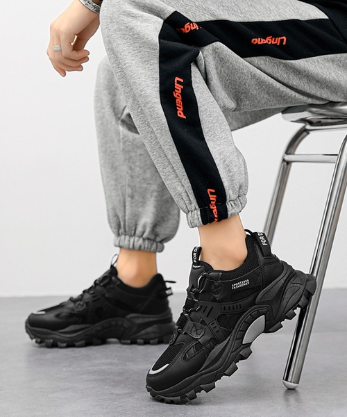 BENDER TOKYO（ベンダートウキョウ）の「コリアン アグリシューズ 厚底 ダッドスニーカー（スニーカー・メンズ・ブラック系その他/ブラック/ホワイト・25/26/27）」の9枚目の写真