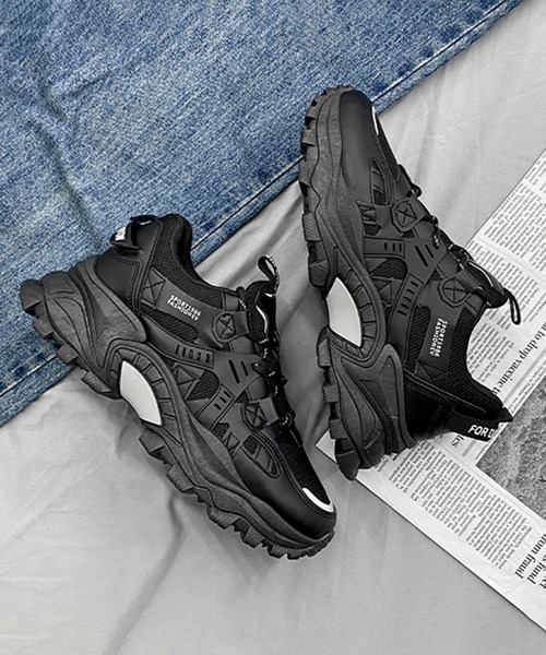 BENDER TOKYO（ベンダートウキョウ）の「コリアン アグリシューズ 厚底 ダッドスニーカー（スニーカー・メンズ・ブラック系その他/ブラック/ホワイト・25/26/27）」の17枚目の写真