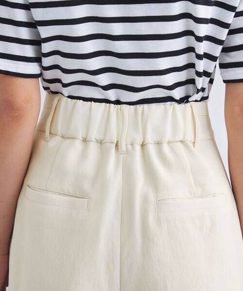 green label relaxing（グリーンレーベルリラクシング）の「［size SHORT/TALLあり］ ドライタッチ ワイドパンツ オフホワイト（スラックス・レディース・オフホワイト・SHORT/36/38/40/TALL）」の5枚目の写真