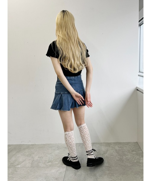 PHILLY（フィリー）の「【PHILLY】フレアデニムミニスカート（デニムスカート・レディース・インディゴブルー/ブラック・FREE）」の8枚目の写真