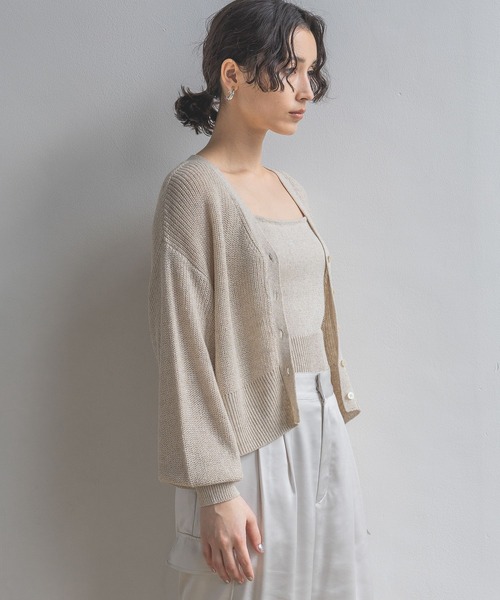 A part by(アパートバイ)の「リネンコンキャミソール(キャミソール・レディース・ライトベージュ/ブラック/イエロー・FREE)」の8枚目の写真