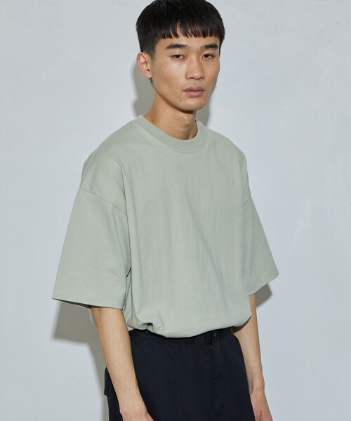 Firsthand（ファーストハンド）の「Firsthand/ファーストハンド 9.4oz US BIG S/S TEE 24SS / コットンUSA ヘビーオンスTシャツ（Tシャツ/カットソー・メンズ・ブルーグリーン/ベージュ/ブラック/ホワイト・X-LARGE/LARGE/MEDIUM）」の4枚目の写真