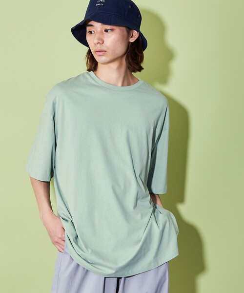 CITEN(シテン)の「<CITEN>ロゴ プレーンTシャツ(Tシャツ/カットソー・メンズ・ブラック/ホワイト/ベージュ/ライム・S/M/L)」の4枚目の写真