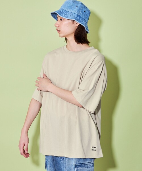 CITEN(シテン)の「<CITEN>ロゴ プレーンTシャツ(Tシャツ/カットソー・メンズ・ブラック/ホワイト/ベージュ/ライム・S/M/L)」の20枚目の写真