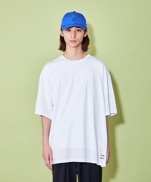 CITEN(シテン)の「<CITEN>ロゴ プレーンTシャツ(Tシャツ/カットソー・メンズ・ブラック/ホワイト/ベージュ/ライム・S/M/L)」の15枚目の写真