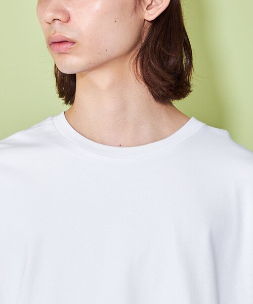 CITEN(シテン)の「<CITEN>ロゴ プレーンTシャツ(Tシャツ/カットソー・メンズ・ブラック/ホワイト/ベージュ/ライム・S/M/L)」の6枚目の写真