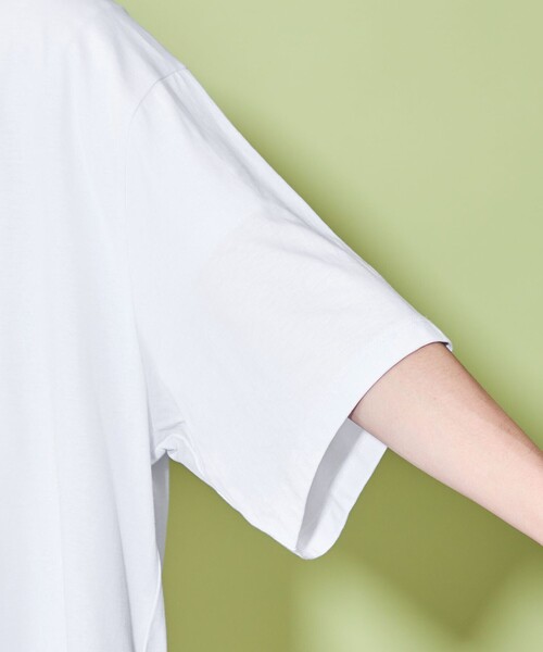 CITEN(シテン)の「<CITEN>ロゴ プレーンTシャツ(Tシャツ/カットソー・メンズ・ブラック/ホワイト/ベージュ/ライム・S/M/L)」の7枚目の写真