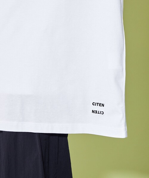 CITEN(シテン)の「<CITEN>ロゴ プレーンTシャツ(Tシャツ/カットソー・メンズ・ブラック/ホワイト/ベージュ/ライム・S/M/L)」の8枚目の写真