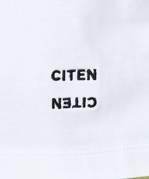 CITEN(シテン)の「<CITEN>ロゴ プレーンTシャツ(Tシャツ/カットソー・メンズ・ブラック/ホワイト/ベージュ/ライム・S/M/L)」の9枚目の写真