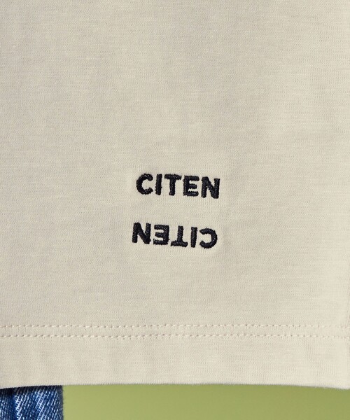 CITEN(シテン)の「<CITEN>ロゴ プレーンTシャツ(Tシャツ/カットソー・メンズ・ブラック/ホワイト/ベージュ/ライム・S/M/L)」の11枚目の写真
