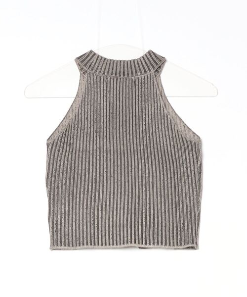 THE YOn（ザヨン）の「プレーティングリブニットアメスリタンク（タンクトップ・レディース・ブラウン/ホワイト/ベージュ・FREE）」の12枚目の写真
