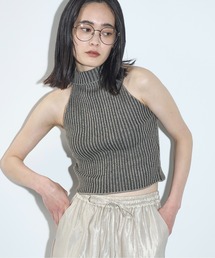 プレーティングリブニットアメスリタンク