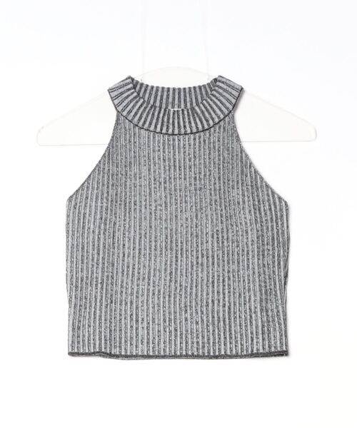 THE YOn（ザヨン）の「プレーティングリブニットアメスリタンク（タンクトップ・レディース・ブラウン/ホワイト/ベージュ・FREE）」の9枚目の写真