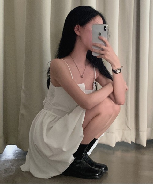 by muni:r（バイ ムニール）の「【お気に入り登録数2万突破！】バックリボンバルーンワンピース（ワンピース・レディース・ホワイト/ブラック・FREE）」の7枚目の写真