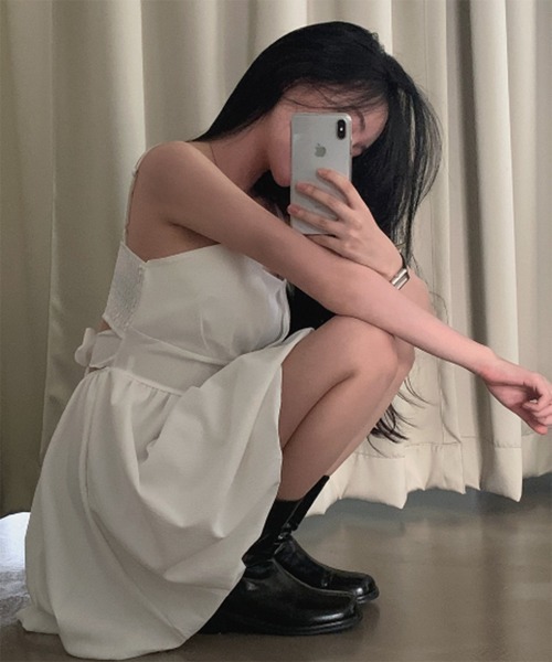 by muni:r（バイ ムニール）の「【お気に入り登録数2万突破！】バックリボンバルーンワンピース（ワンピース・レディース・ホワイト/ブラック・FREE）」の11枚目の写真