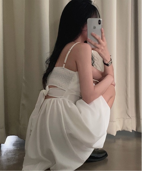 by muni:r（バイ ムニール）の「【お気に入り登録数2万突破！】バックリボンバルーンワンピース（ワンピース・レディース・ホワイト/ブラック・FREE）」の12枚目の写真