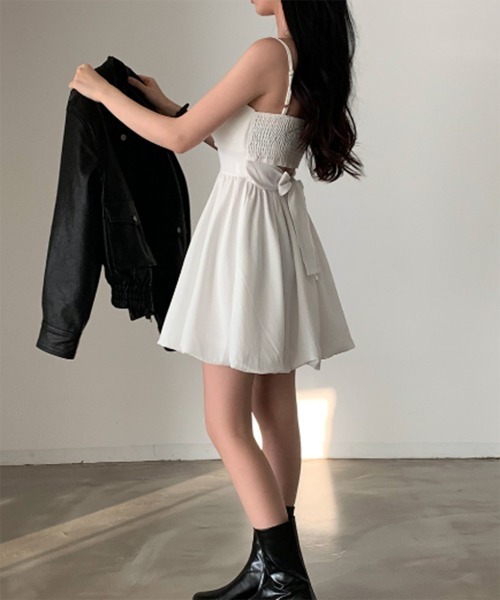 by muni:r（バイ ムニール）の「【お気に入り登録数2万突破！】バックリボンバルーンワンピース（ワンピース・レディース・ホワイト/ブラック・FREE）」の9枚目の写真