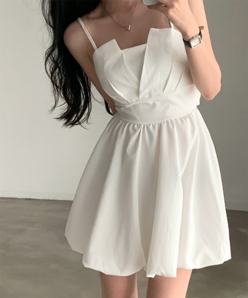 by muni:r（バイ ムニール）の「【お気に入り登録数2万突破！】バックリボンバルーンワンピース（ワンピース・レディース・ホワイト/ブラック・FREE）」の3枚目の写真