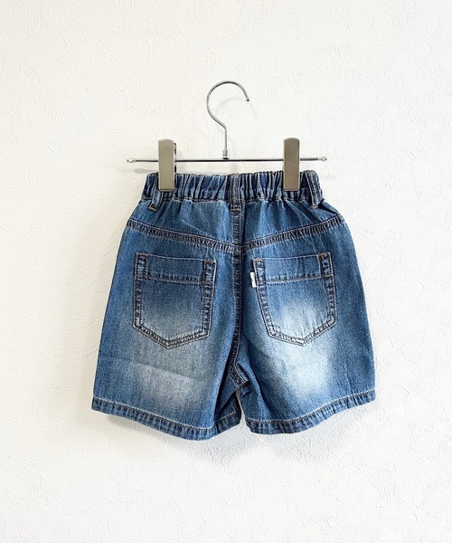 Ocean&Ground(オーシャン&グラウンド)の「プリントデニムワイドショーツ(80~140cm)(デニムパンツ・キッズ・ネイビー/ダークブルー・110/120/130/140/80/90/95/100)」の5枚目の写真