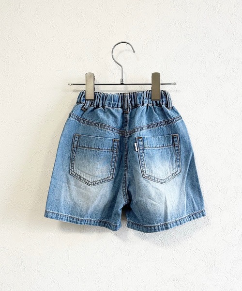 Ocean&Ground(オーシャン&グラウンド)の「プリントデニムワイドショーツ(80~140cm)(デニムパンツ・キッズ・ネイビー/ダークブルー・110/120/130/140/80/90/95/100)」の4枚目の写真