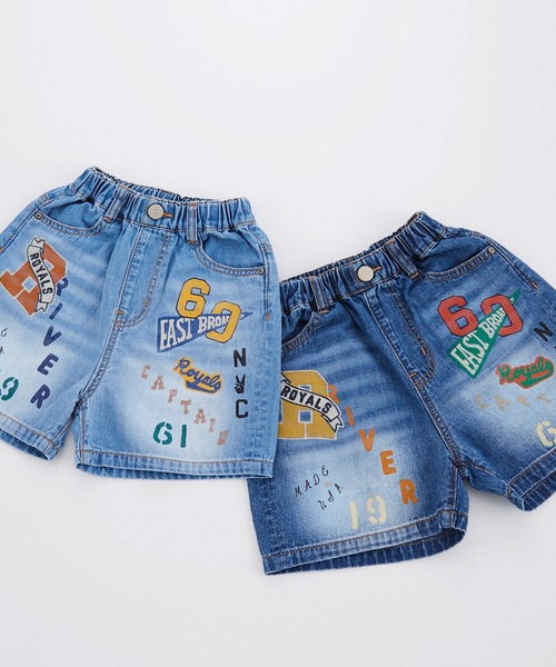 Ocean&Ground(オーシャン&グラウンド)の「プリントデニムワイドショーツ(80~140cm)(デニムパンツ・キッズ・ネイビー/ダークブルー・110/120/130/140/80/90/95/100)」の11枚目の写真