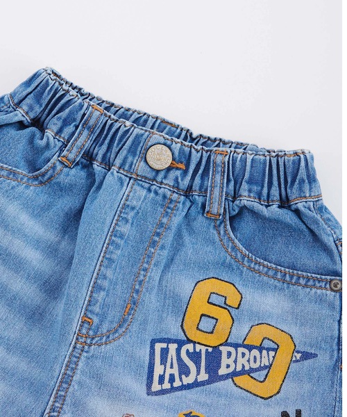 Ocean&Ground(オーシャン&グラウンド)の「プリントデニムワイドショーツ(80~140cm)(デニムパンツ・キッズ・ネイビー/ダークブルー・110/120/130/140/80/90/95/100)」の15枚目の写真