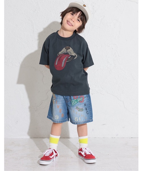 Ocean&Ground(オーシャン&グラウンド)の「プリントデニムワイドショーツ(80~140cm)(デニムパンツ・キッズ・ネイビー/ダークブルー・110/120/130/140/80/90/95/100)」の8枚目の写真