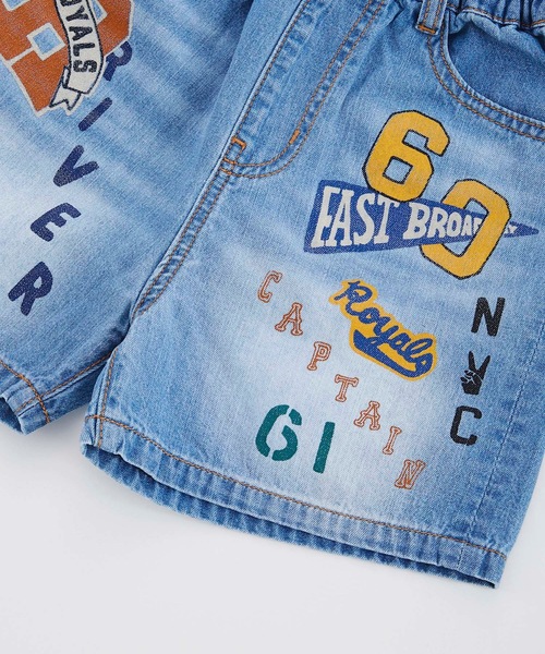 Ocean&Ground(オーシャン&グラウンド)の「プリントデニムワイドショーツ(80~140cm)(デニムパンツ・キッズ・ネイビー/ダークブルー・110/120/130/140/80/90/95/100)」の16枚目の写真
