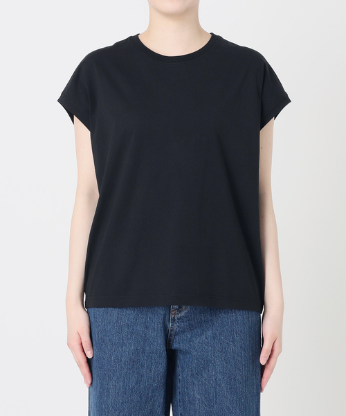 B.C STOCK（ベーセーストック）の「フレンチスリーブT（Tシャツ/カットソー・レディース・ホワイト/ブラック系その他/ブラック・FREE）」の21枚目の写真