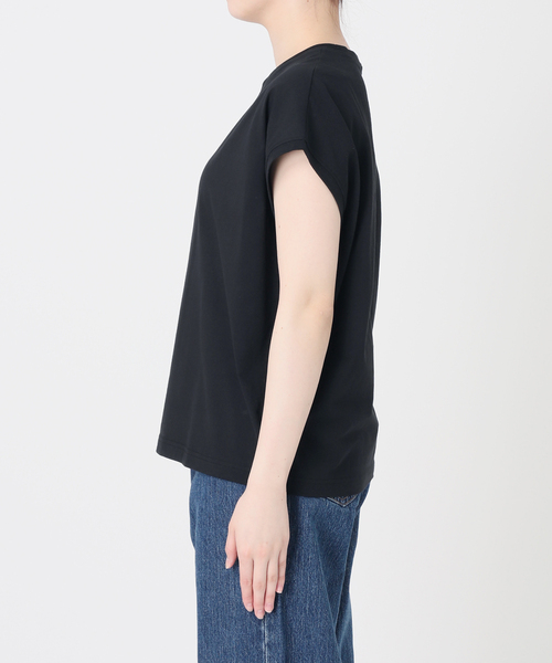 B.C STOCK（ベーセーストック）の「フレンチスリーブT（Tシャツ/カットソー・レディース・ホワイト/ブラック系その他/ブラック・FREE）」の22枚目の写真
