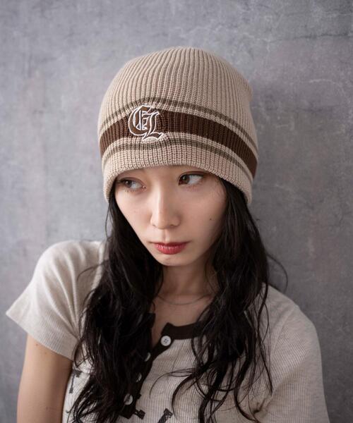 WEGO(ウィゴー)の「WEGO/ワンポイント刺繍シングルニットワッチ(ニットキャップ/ビーニー・レディース・ブラック/グレー/ベージュ・FREE)」の3枚目の写真