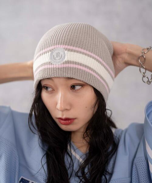 WEGO(ウィゴー)の「WEGO/ワンポイント刺繍シングルニットワッチ(ニットキャップ/ビーニー・レディース・ブラック/グレー/ベージュ・FREE)」の7枚目の写真