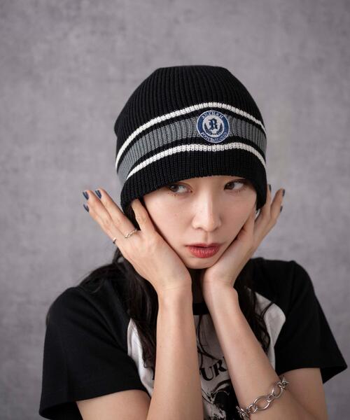 WEGO(ウィゴー)の「WEGO/ワンポイント刺繍シングルニットワッチ(ニットキャップ/ビーニー・レディース・ブラック/グレー/ベージュ・FREE)」の5枚目の写真