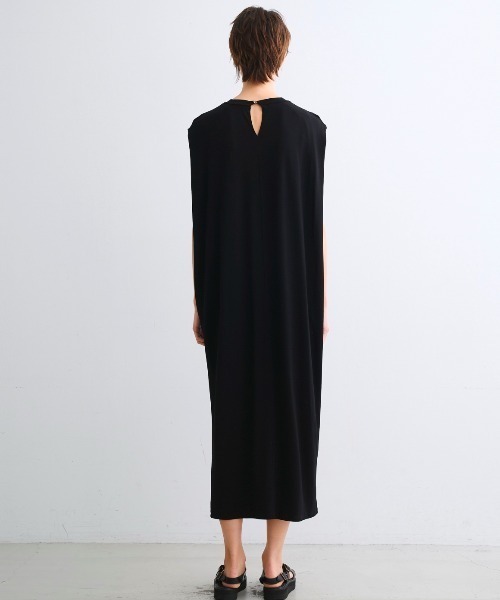 three dots（スリードッツ）の「トラベルライン ドレス（ワンピース・レディース・ネイビー/ブラック・MEDIUM/SMALL）」の12枚目の写真