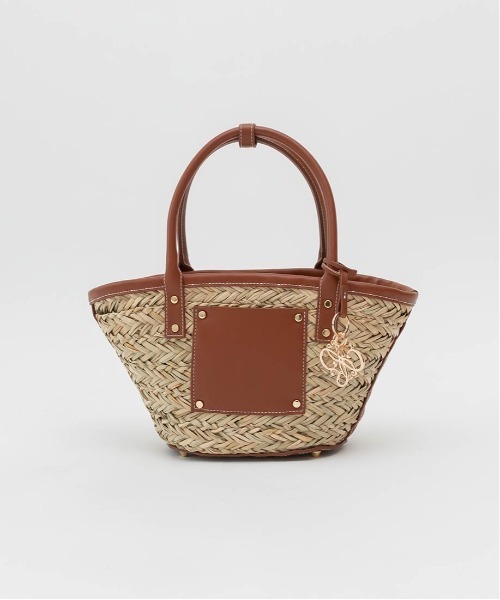 ステッチデザインバスケットバッグ