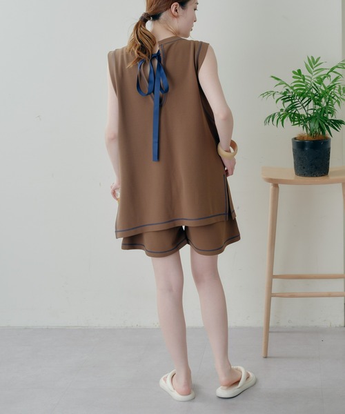 CIAOPANIC TYPY(チャオパニックティピー)の「ドライタッチカバーアップラッシュショーツ(水着・レディース・ブラウン/ブラック/サックスブルー・MEDIUM/LARGE)」の18枚目の写真