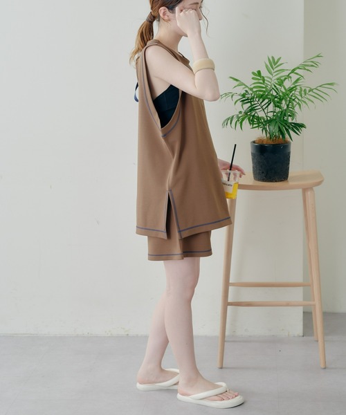 CIAOPANIC TYPY(チャオパニックティピー)の「ドライタッチカバーアップラッシュショーツ(水着・レディース・ブラウン/ブラック/サックスブルー・MEDIUM/LARGE)」の19枚目の写真