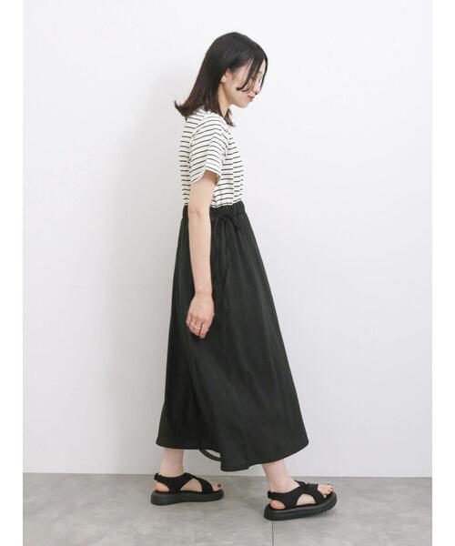 Samansa Mos2 blue（サマンサモスモスブルー）の「ボーダードッキングワンピース（ワンピース・レディース・ブルー/オフホワイト/ブラック・F）」の17枚目の写真