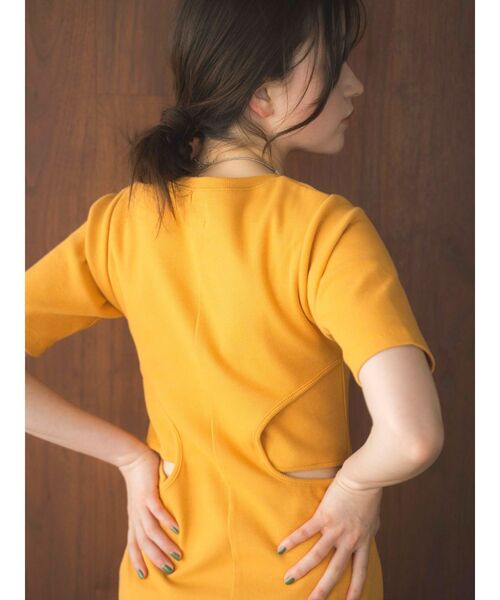 Ungrid(アングリッド)の「ハーフスリーブカットワンピース(ワンピース・レディース・ヘザーグレー/ブラック/オレンジ・FREE)」の14枚目の写真