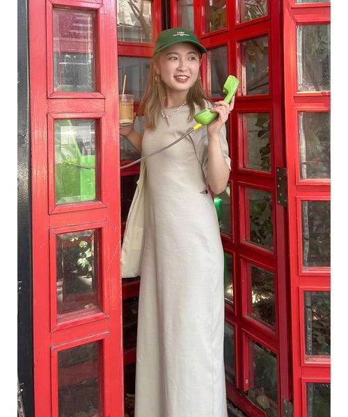 Ungrid(アングリッド)の「ハーフスリーブカットワンピース(ワンピース・レディース・ヘザーグレー/ブラック/オレンジ・FREE)」の5枚目の写真