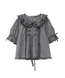 ピンクハウスの大人気フリル付きギンガムチェック半袖ブラウス♡未使用品 ピンクハウスの大人気フリル付きギンガムチェック半袖ブラウス