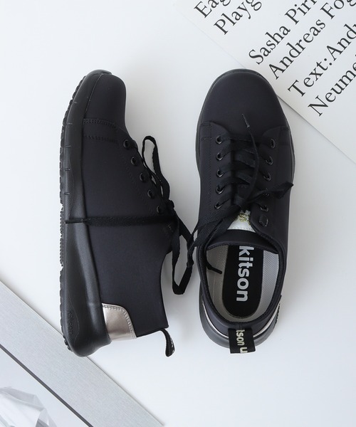 kitson(キットソン)の「kitson 撥水 軽量 ローカット ナイロン ウエッジ スニーカー(スニーカー・レディース・ベージュ/ブラック系その他/グレー・S/M/L/LL)」の1枚目の写真