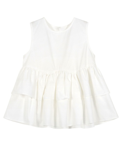 KOBE LETTUCE（コウベレタス）の「ティアードペプラムトップス（シャツ/ブラウス・レディース・ブラック/オフホワイト/イエロー系・M）」の11枚目の写真