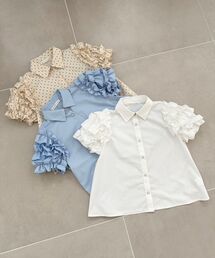 MAJESTIC LEGON | ミルフィーユフリルスリーブシャツ(シャツ/ブラウス)