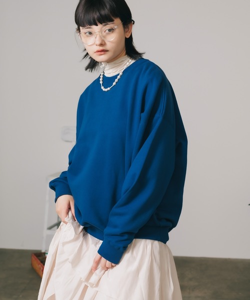 CROSS & STITCH(クロスステッチ)の「CROSS&STITCH/10オンス クロスアンドステッチ レギュラーウェイト ビッグシルエット スウェット クルーネックトレーナー(スウェット・メンズ・ブラック/ホワイト/ヘザーグレー/ダークブルー/サンドベージュ/ダークグリーン・XL/L/M)」の20枚目の写真